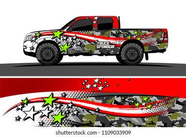 truck wrap design vector. abstract background for vehicle vinyl branding