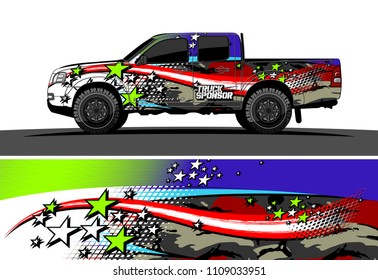 truck wrap design vector. abstract background for vehicle vinyl branding