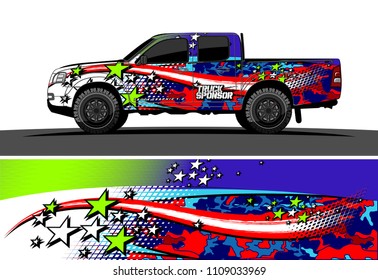 truck wrap design vector. abstract background for vehicle vinyl branding