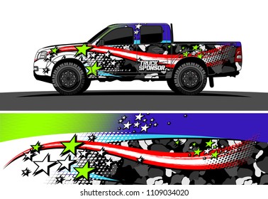 truck wrap design vector. abstract background for vehicle vinyl branding