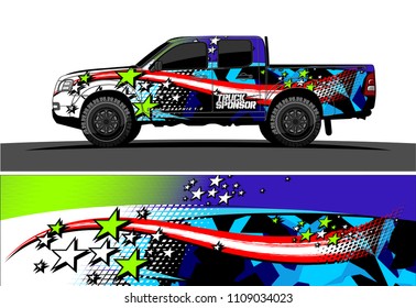 truck wrap design vector. abstract background for vehicle vinyl branding