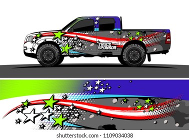 truck wrap design vector. abstract background for vehicle vinyl branding