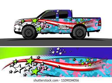 truck wrap design vector. abstract background for vehicle vinyl branding