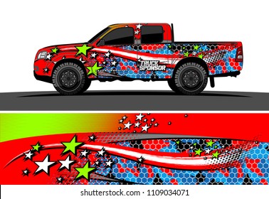 truck wrap design vector. abstract background for vehicle vinyl branding