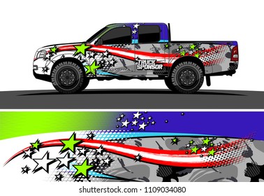 truck wrap design vector. abstract background for vehicle vinyl branding