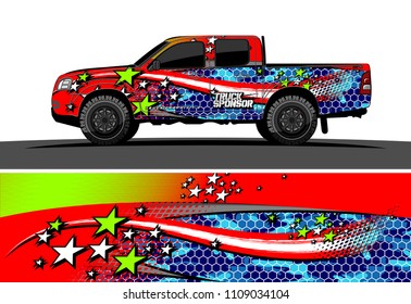 truck wrap design vector. abstract background for vehicle vinyl branding