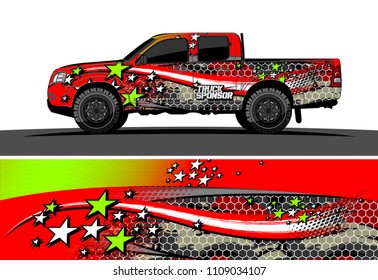 truck wrap design vector. abstract background for vehicle vinyl branding