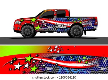 truck wrap design vector. abstract background for vehicle vinyl branding