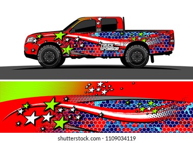 truck wrap design vector. abstract background for vehicle vinyl branding