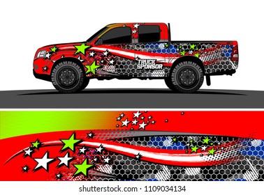 truck wrap design vector. abstract background for vehicle vinyl branding