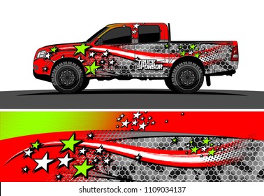 truck wrap design vector. abstract background for vehicle vinyl branding