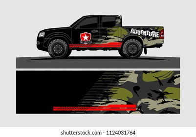 truck wrap design vector. abstract background for vehicle vinyl branding