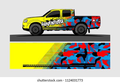 truck wrap design vector. abstract background for vehicle vinyl branding