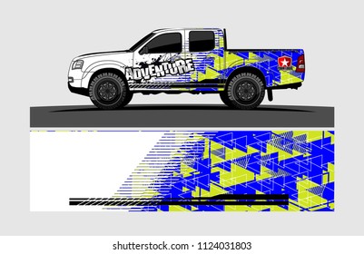 truck wrap design vector. abstract background for vehicle vinyl branding