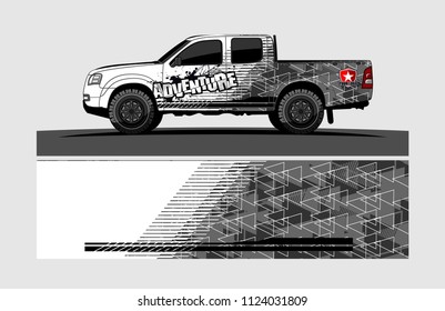 truck wrap design vector. abstract background for vehicle vinyl branding