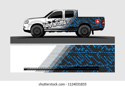 truck wrap design vector. abstract background for vehicle vinyl branding