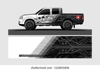 truck wrap design vector. abstract background for vehicle vinyl branding