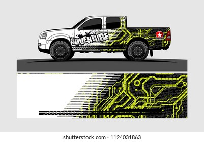 truck wrap design vector. abstract background for vehicle vinyl branding