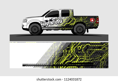truck wrap design vector. abstract background for vehicle vinyl branding