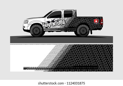 truck wrap design vector. abstract background for vehicle vinyl branding