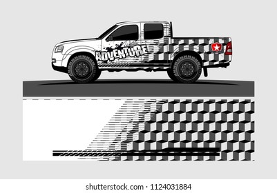 truck wrap design vector. abstract background for vehicle vinyl branding