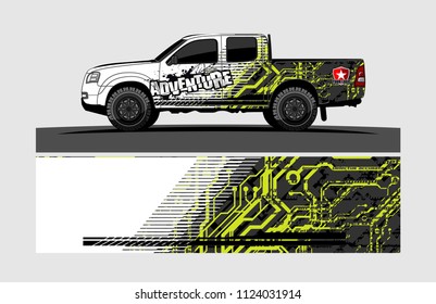 truck wrap design vector. abstract background for vehicle vinyl branding