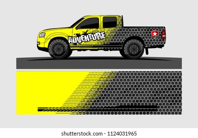 truck wrap design vector. abstract background for vehicle vinyl branding