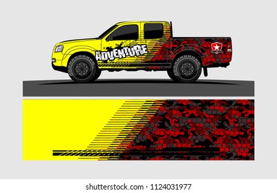 truck wrap design vector. abstract background for vehicle vinyl branding