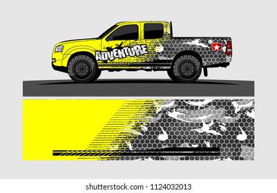 truck wrap design vector. abstract background for vehicle vinyl branding