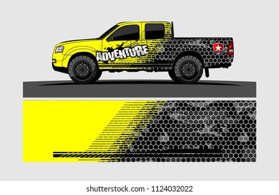 truck wrap design vector. abstract background for vehicle vinyl branding