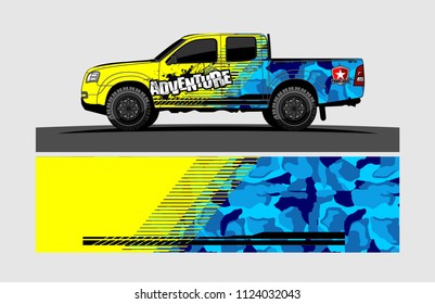 truck wrap design vector. abstract background for vehicle vinyl branding