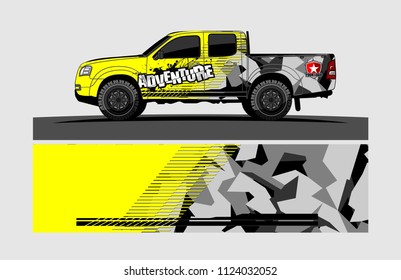 truck wrap design vector. abstract background for vehicle vinyl branding