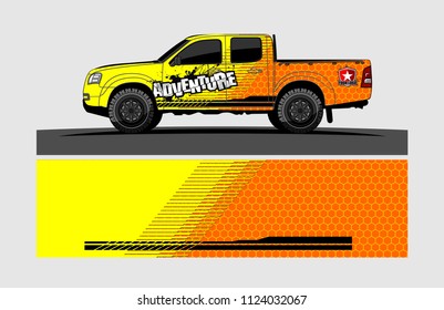 truck wrap design vector. abstract background for vehicle vinyl branding