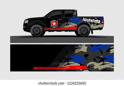 truck wrap design vector. abstract background for vehicle vinyl branding