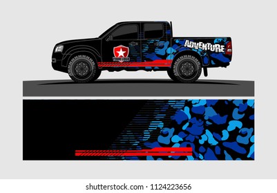 truck wrap design vector. abstract background for vehicle vinyl branding