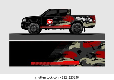 truck wrap design vector. abstract background for vehicle vinyl branding