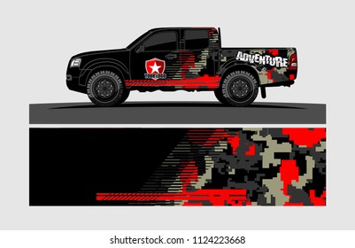truck wrap design vector. abstract background for vehicle vinyl branding
