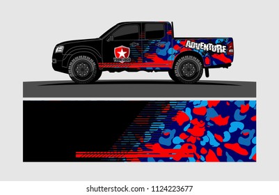 truck wrap design vector. abstract background for vehicle vinyl branding