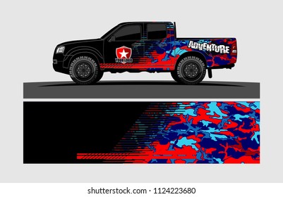 truck wrap design vector. abstract background for vehicle vinyl branding