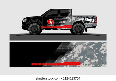 truck wrap design vector. abstract background for vehicle vinyl branding