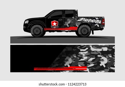 truck wrap design vector. abstract background for vehicle vinyl branding