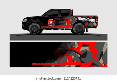 truck wrap design vector. abstract background for vehicle vinyl branding