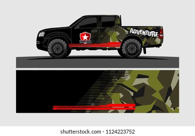 truck wrap design vector. abstract background for vehicle vinyl branding