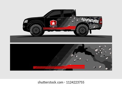truck wrap design vector. abstract background for vehicle vinyl branding