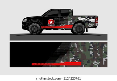 truck wrap design vector. abstract background for vehicle vinyl branding
