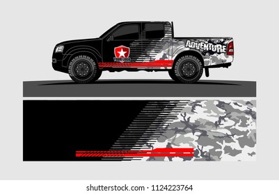 truck wrap design vector. abstract background for vehicle vinyl branding