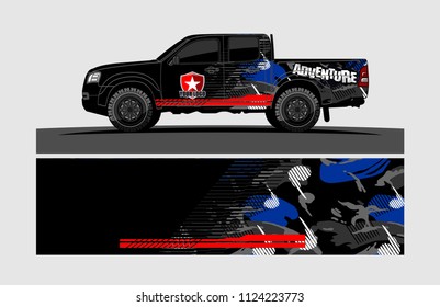 truck wrap design vector. abstract background for vehicle vinyl branding