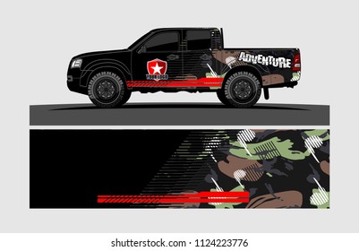 truck wrap design vector. abstract background for vehicle vinyl branding