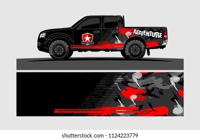 truck wrap design vector. abstract background for vehicle vinyl branding