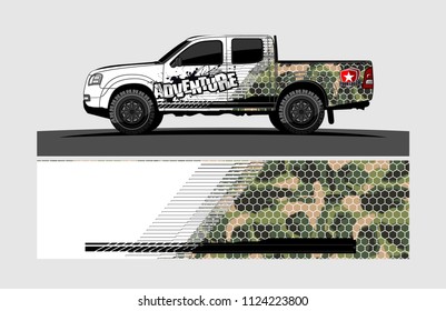 truck wrap design vector. abstract background for vehicle vinyl branding